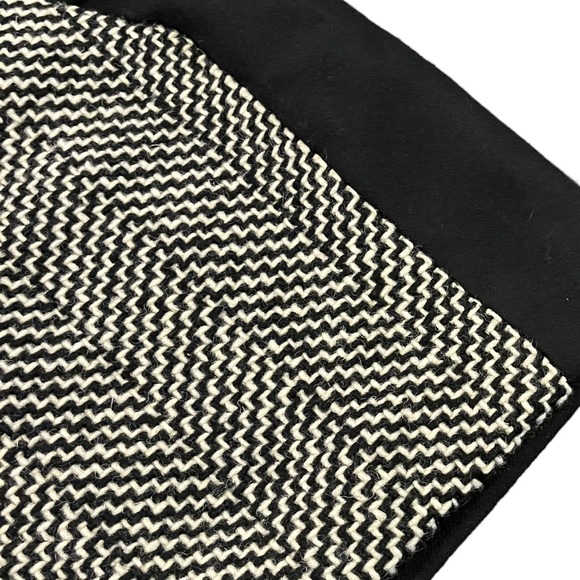 J. Crew Black and White Patterned Wool Skirt | Women's 2 - Picture 2 of 9